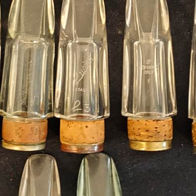 10 clarinet mouthpieces crystal (Selmer, Bucchi, Lucien, pomarico) Rare Good State image 6