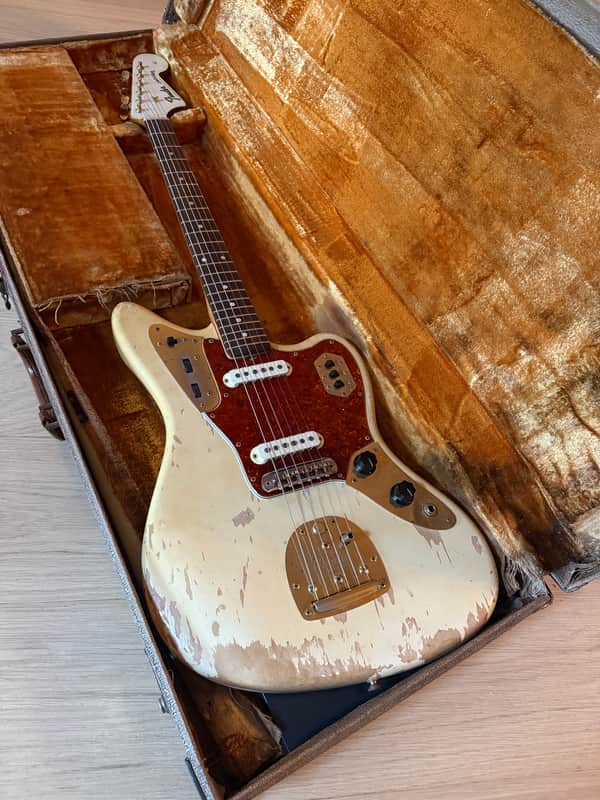 Fender Jaguar 1964 - Olympic White with Matching Headstock image 1