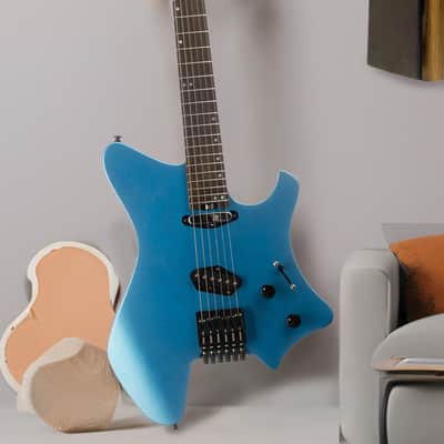 EART GW2T-SE Headless Electric Guitar, Solid Roasted Mahogany Body with Roasted Canada Hard Maple Standard Artones-TSE Pickup,Satin Finish image 3