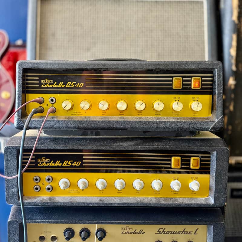Klemt Echolette BS-40 tube guitar bass amplifier c 1965 - GOLD original vintage valve amp image 1