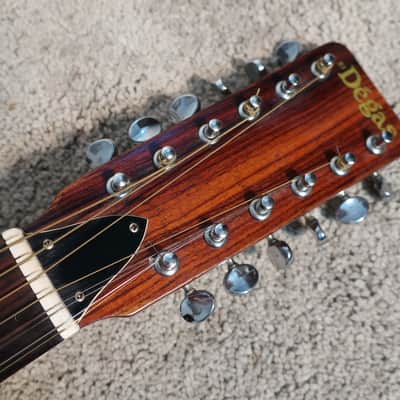 Vintage 1970s El Degas 12 String Acoustic Guitar Low Action Plays Nice MIJ Dreadnought Clone image 3