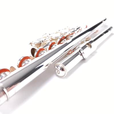 Samperi Silver Pinnacle by Haynes Amadeus Makers Pre-Pro Flute Open Hole B Foot NEW image 9
