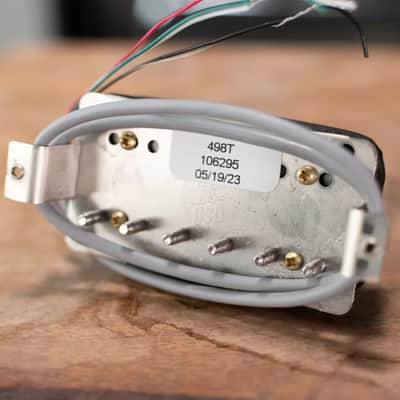 Gibson 498T "Hot Alnico" Pickup - Treble Double Black 4-conductor Potted Alnico V image 5