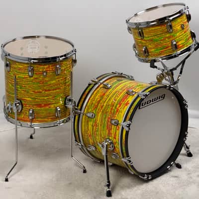 Ludwig 12x18"/8x12"/14x14" Classic Maple 'Jazzette New Yorker' Drum set - Citrus Mod image 3