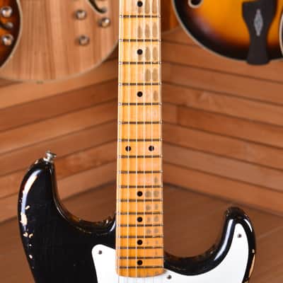 Fender Custom Shop Stratocaster 1955 Heavy Relic Aged Black over 2 Tone Sunburst 30th Anniversary #045 image 17