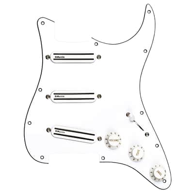 DiMarzio Billy Corgan Strat Replacement Loaded pickguard - white