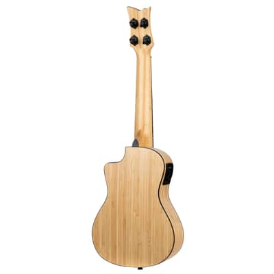 Ortega RUNAB-CC Bamboo Series Solid Bamboo Top & Neck 4-String Concert Acoustic-Electric Ukulele w/Gig Bag image 3