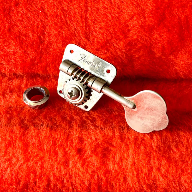 Fender Bass guitar tuner c 1970 - Nickel R logo original vintage USA precision jazz image 1