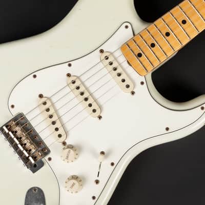 2012 Fender Custom Shop '69 Reissue Stratocaster Relic MN - Olympic White | USA Limited Edition 1 / 30 Reverse Headstock Abigail Ybarra Handwound Pickups Jimi Hendrix Style | CoA OHSC image 20