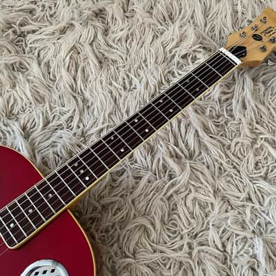Vintage 1970s Mosrite of California D-40 D-50 Dobro Resonator Acoustic Guitar Red USA image 6