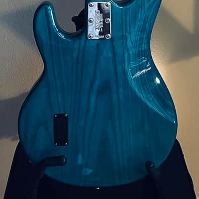 Ernie Ball Music Man StingRay 4 H with Maple Fretboard 1991 - 1998 - Translucent Teal image 2