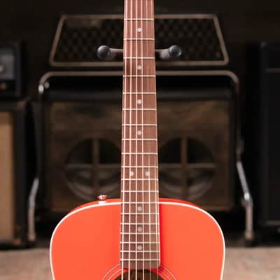 Fender California Standard Redondo Mini Acoustic Guitar - Fiesta Red with Gig Bag image 4