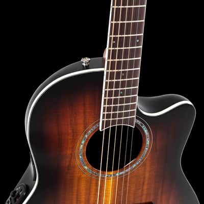 Ovation CS28P-KOAB-G Celebrity Series Traditional Plus Super Shallow Acoustic-Electric Guitar Koa Burst image 9