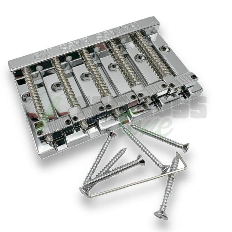 Badass Leo Quan Badass V 5-String Bass Bridge with Grooved Saddles - Chrome Finish - New