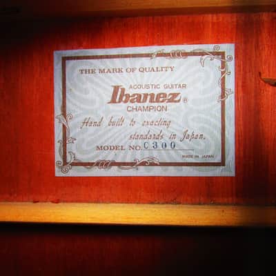Ibanez Champion C300 Dreadnought Guitar, 1979, Japan, Gig Bag image 4