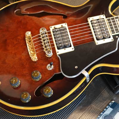 1983 Ibanez AM205-AV Semi-Hollow Electric Guitar Antique Violin + OHSC image 6