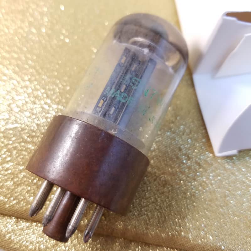Sylvania JAN-CHS-6SN7WGTA tNOS AT1000 TESTED Vacuum Tube military brown base dual triode 1950-1966 image 1