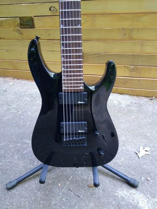 JACKSON JS22-7 Dinky Arch Top 7-String Electric Guitar / Gloss Black / Mint ! image 1