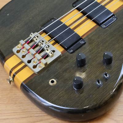 1990 Aria Pro II Japan SB-800 Neckthrough Bass (Black) image 5