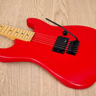 1980s Charvel by Jackson Model 1 Super Strat Vintage Electric Guitar Red, Japan image 9