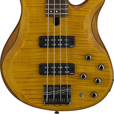 Yamaha TRBX604FM 4-String Bass Guitar, Rosewood Fingerboard, Matte Amber image 2