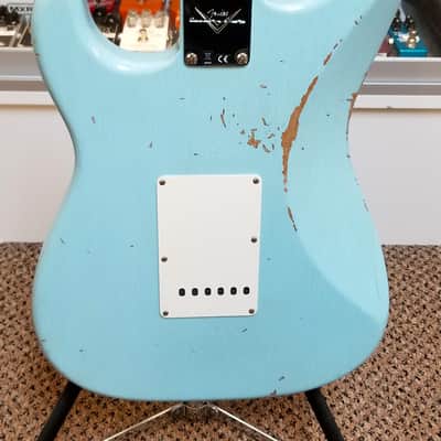 used 2024 Fender Custom Shop Late-1962 Stratocaster Relic in Faded Aged Daphne Blue, Excellent Condition with OHSC & Paperwork! image 14