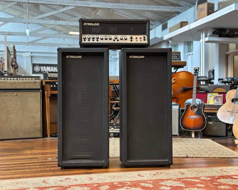 1970s Strauss Minuet Valve PA Head & Speakers image 1