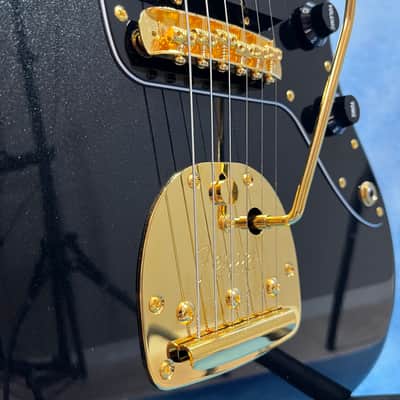 2025 Fender Japan Traditional Collection '60s Jazzmaster – Black Pearl / Gold, Matching Headstock, MIJ image 7