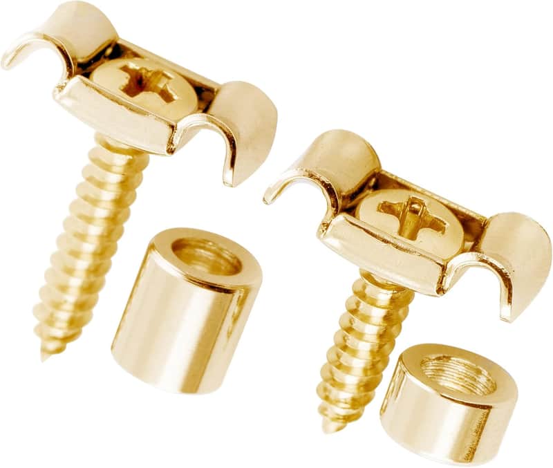 String Retainer Trees & Guides for Electric Guitar, Gold (Set of 2) image 1