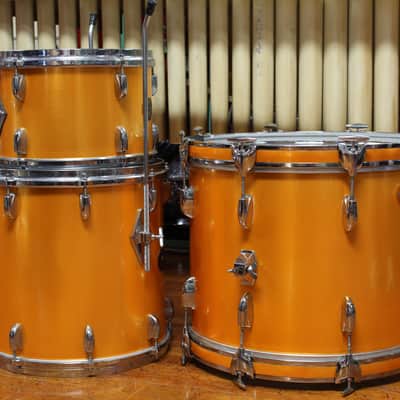 1970s Gretsch Progressive Jazz in Gold Nitron 14x18 14x14 8x12 image 8