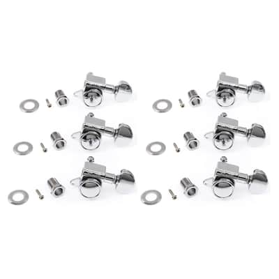 Grover 505C6 Mini Locking 6 In-Line Rotomatic Tuners - Chrome image 2