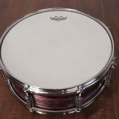 Tempro Pro 5.5x14" Snare Drum Red Strata MIJ Vintage 1970's image 8