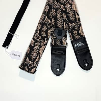 Snake Outdoor Cotton Canvas guitar strap w/ matching guitar pick holder handmade by MattS Design & Effect image 2