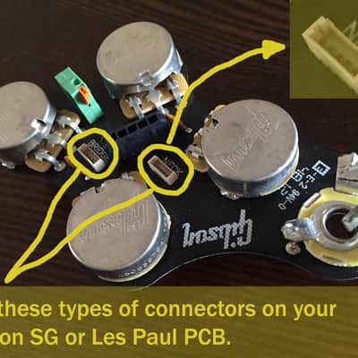 2 quick-connect adapters for Gibson, Seymour Duncan, DiMarzio, etc humbuckers, pickups, solderless image 2