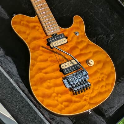 1993 Ernie Ball Music Man Edward Van Halen Signature - Amber Quilt Top / Byrds Eye Maple Neck image 1