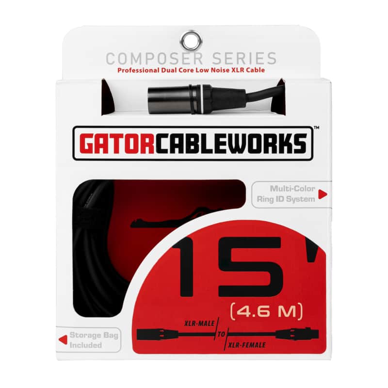 Gator - GCWC-XLR-15 - Composer Series - XLR Microphone Cable - 15 Foot image 1