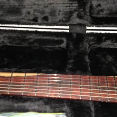 Charbonneau Scimtar-75 Deluxe Custom 7 string Red- Blackburst/Tru-Oil Hardshell Case Included image 6