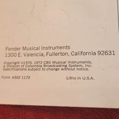 Fender Instruments Catalog 1972 With Price Sheet #1 image 5