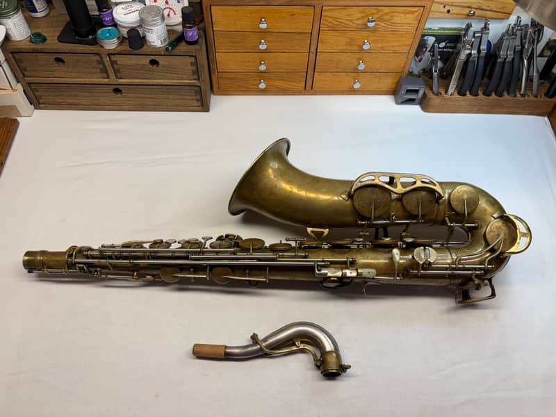 King Super 20 Around 1947 - Bare Brass image 1