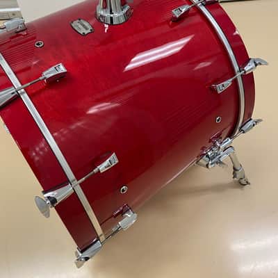 Yamaha 22x18 Absolute Hybrid Maple Bass Drum played / signed by Larnell Lewis AHM Red Autumn image 4