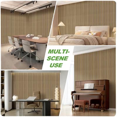 2 Pack Wood Panels For Wall, 48" X 24" Wood Slat Acoustic Panels, Acoustic Wall Panels For Interior Wall Decor, Sound Absorbing Wall Panels For Noise Reduction And Decoration, Ashen Oak image 6