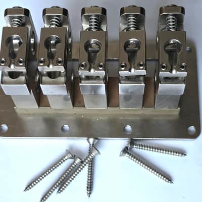 2TEK 5 Sting Bass Bridge - Unpolished Stainless Steel imagen 4