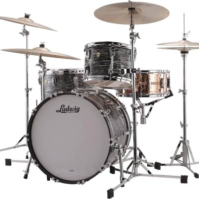 Ludwig Classic Maple Fab 22 Shell Pack - Vintage Black Oyster (L84233AX1QWC) image 2