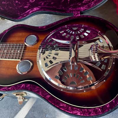 Gold Tone PBS-8 Paul Beard Signature Series 8-String Squareneck Resonator Guitar - tobacco Sunburst high gloss image 7