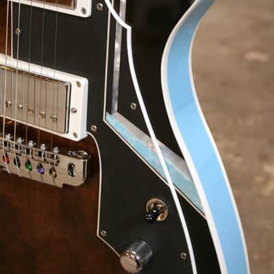 Whalehazard Andromeda Elite 2018 Walnut Burst/Sonic Blue image 8