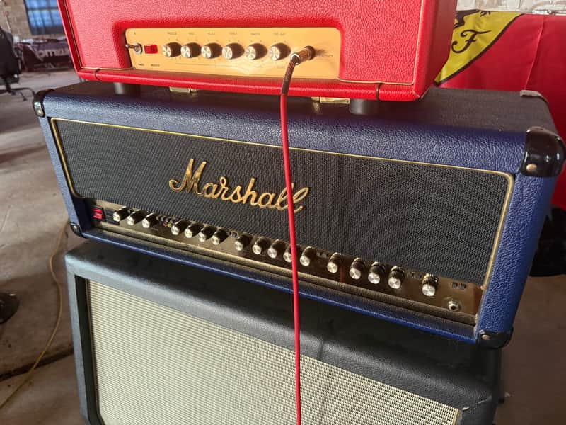 Marshall 6100 30th Anniversary Series 3-Channel 100-Watt Guitar Amp Head 1992 - 1997 - Blue image 1