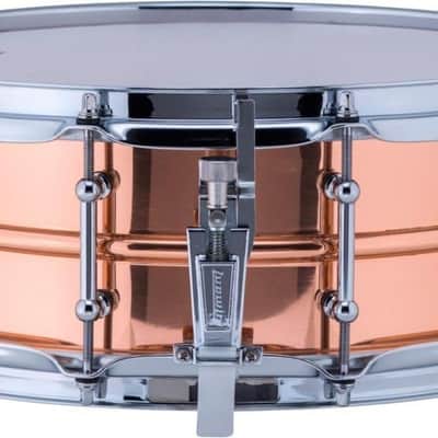 Ludwig Copper Phonic Smooth Snare Drum 14 x 5 in. Smooth Finish with Tube Lugs image 5