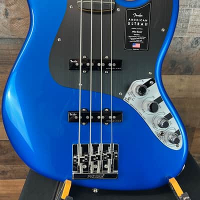 Fender American Ultra II Jazz Bass, Noble Blue, Ebony Fingerboard, Hard Case, Free Ship, 829 image 8