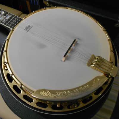 Morgan Monroe Appalachia Gold-Plated Banjo with mother of pearl inlay, 1990 image 2