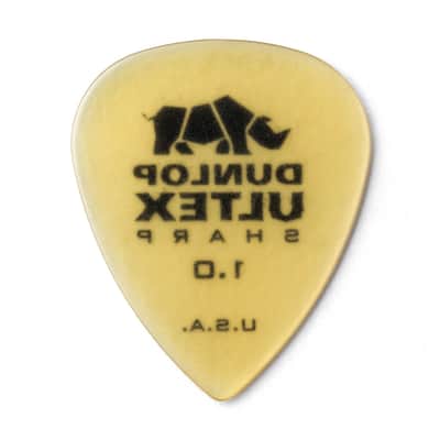 Dunlop 433P1.0 Ultex® Sharp Guitar Picks Six (6) Picks image 1